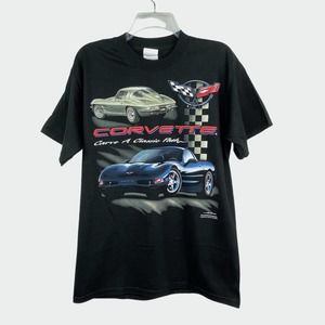 Corvette Black Gildan Crew Neck Cotton T-Shirt Men's Sz M